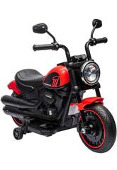 Batteriebetriebene Custom Naked Motorrad Rot 6V mit Licht