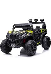 Carro Descapotvel Buggy X-Treme Verde de 12V com Controlo Remoto