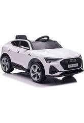 Coche Descapotable Audi E-Tron Sportback Blanco de 12V con Radio Control