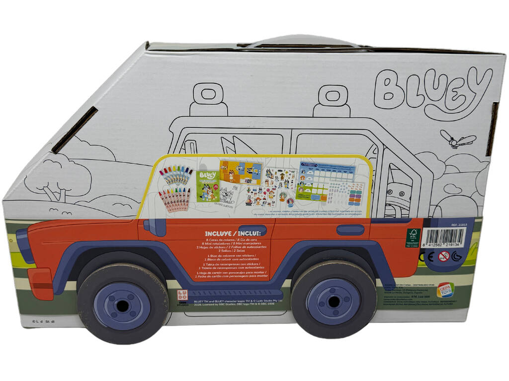 Bluey Activity Car con 150 Piezas Cefa Toys 21913