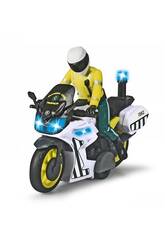 Motorrad der Guardia Civil mit Fahrer, Licht und Geruschen