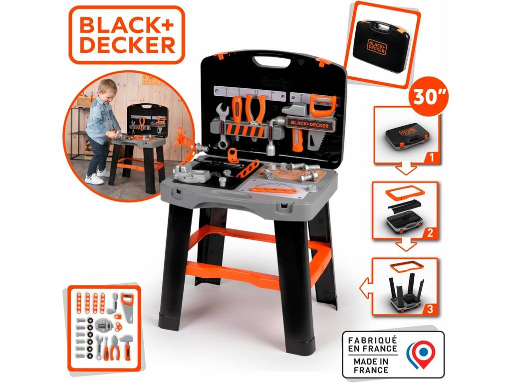 Black & Decker Valigetta e banco da lavoro con 25 accessori