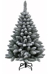 Albero di Natale innevato Harry da 120 cm con base in metallo