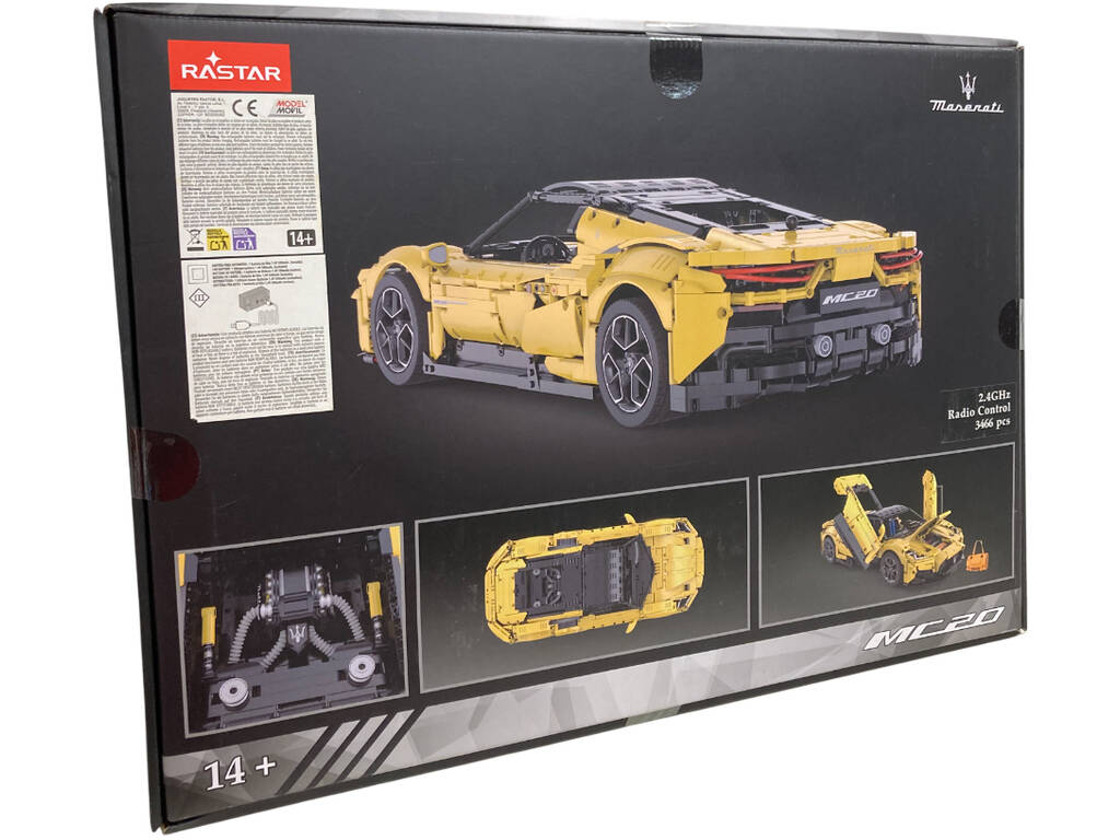 Maserati MC20 Amarillo Radio Control 1:8 Construible de 3466 Piezas