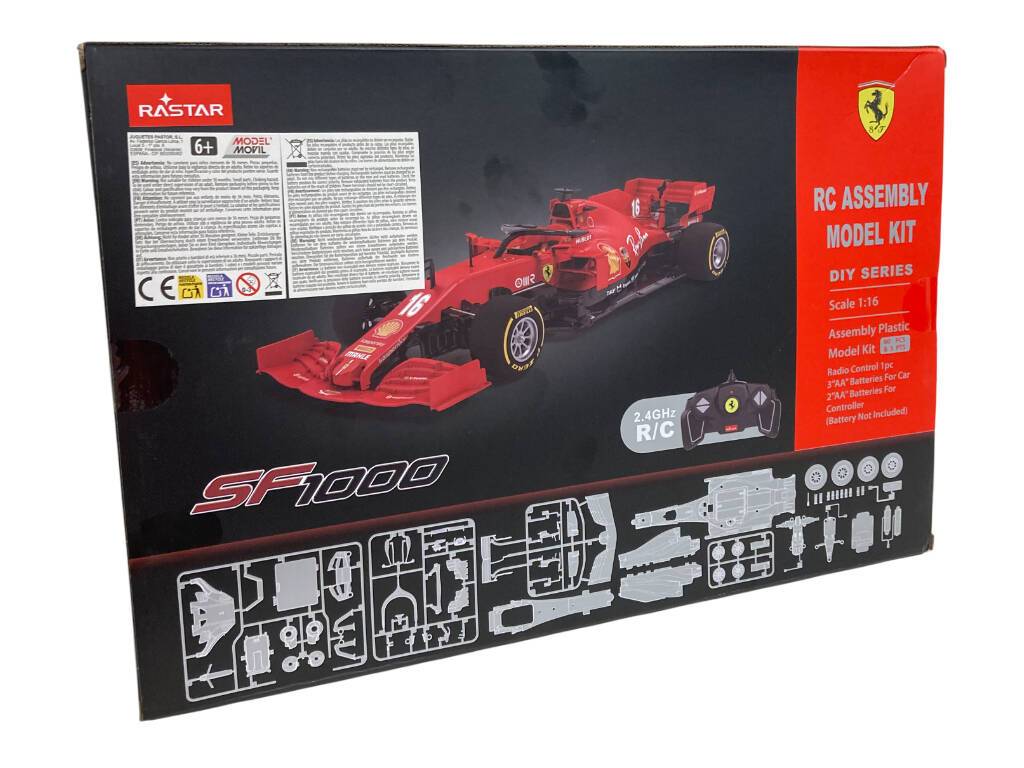 Ferrari SF1000 Rojo Radio Control 1:16 Construible de 60 Piezas