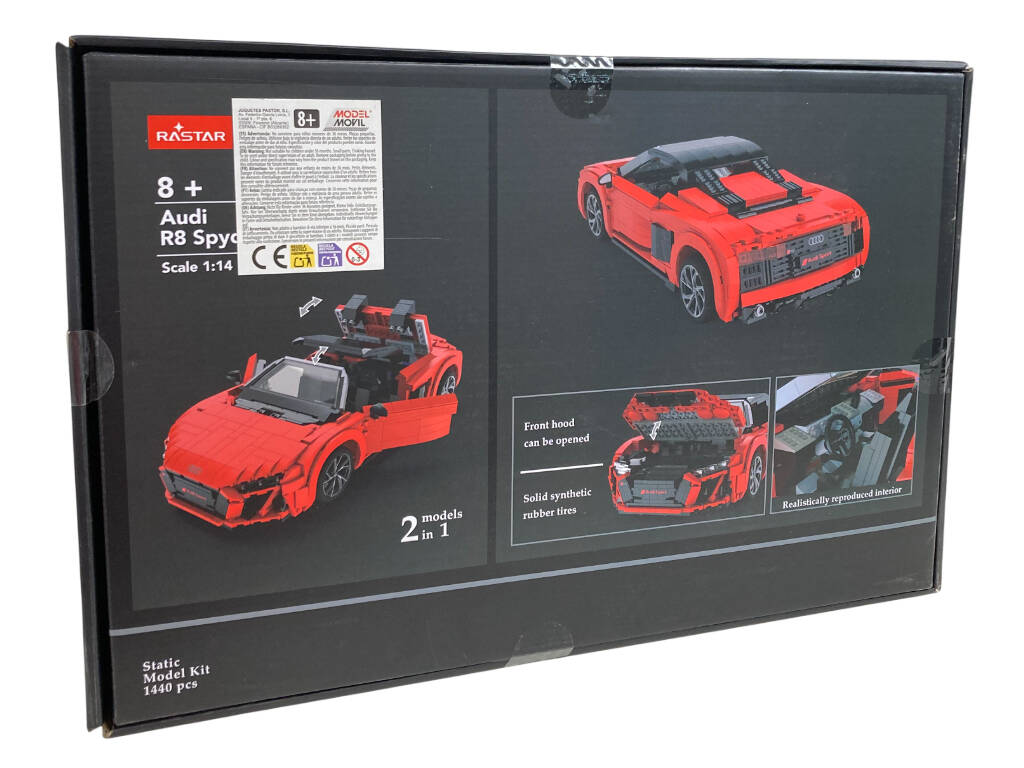 Audi R8 Spyder Rojo 1:14 Construible de 1440 Piezas