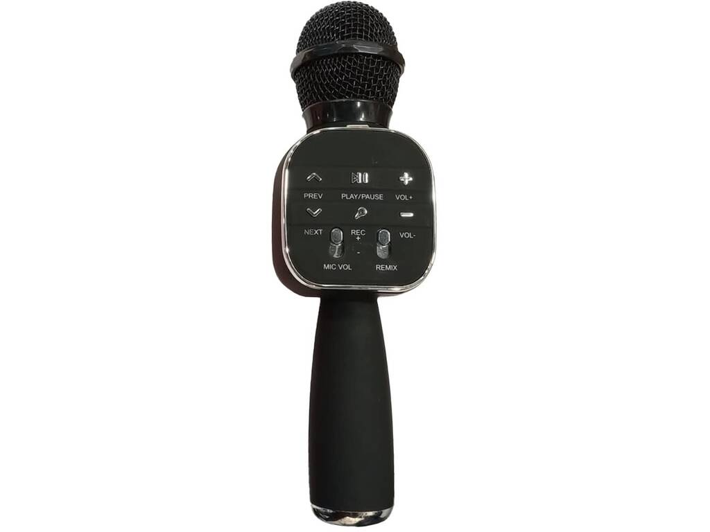 Micrófono Karaoke Negro con Conexión Bluetooth