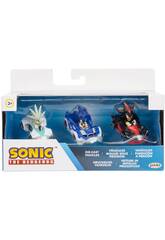 Sonic The Hedgehog Pack 3 Vehículos de Metal