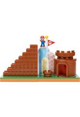 Super Mario Jogo de Nvel Completado com Figura e Peas Interativas