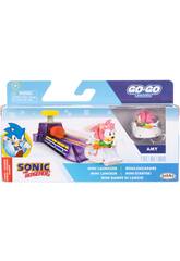 Sonic The Hedgehog Go Go Racers Mini Lanzador con Amy