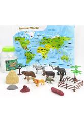 Jeu d'animaux sauvages Animal World 19 pices