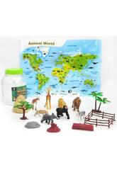 Animal World Jungle Animals Set avec 19 pices