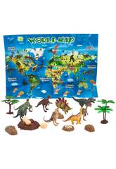 Mundo Animal Set Dinossauros com 19 Peas