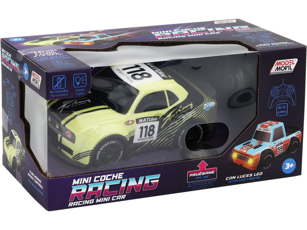 Rádio Controlo Mini Carro Racing Verde com Luz