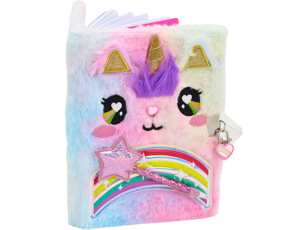 My Furry Unicorn Multicolore Agenda avec cadenas et stylo