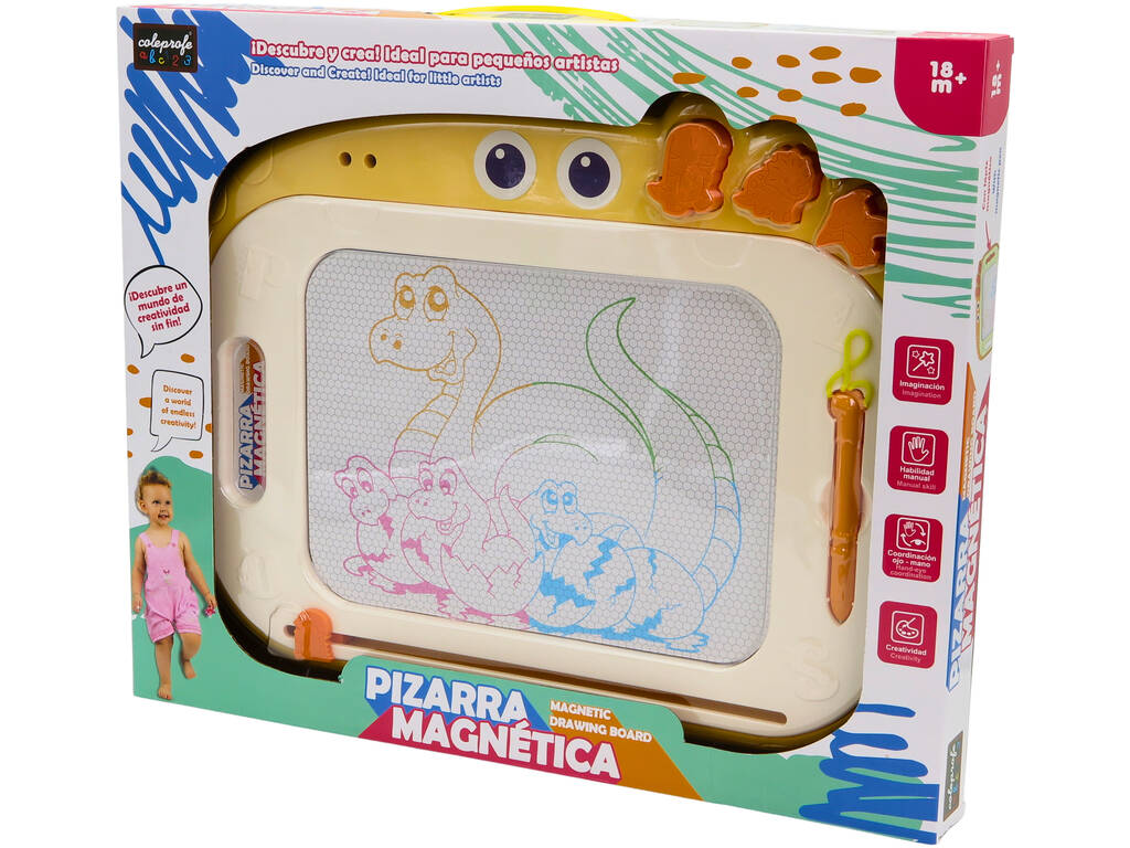 Quadro Magnético Dinossauro Laranja