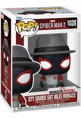 Funko Pop Marvel Spider-Man 2 City Sounds Suit Miles Morales Swinging Head Figure