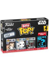 Funko Pop Bitty Star Wars Pack 4 Mini Figuras con Princesa Leia