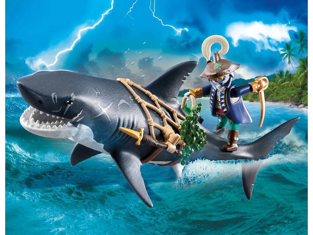 Playmobil Pirates Tubarão Gigante com Pirata