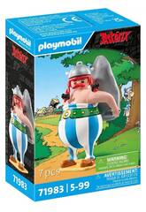 Figurine Playmobil Astrix et Oblix avec Menhir