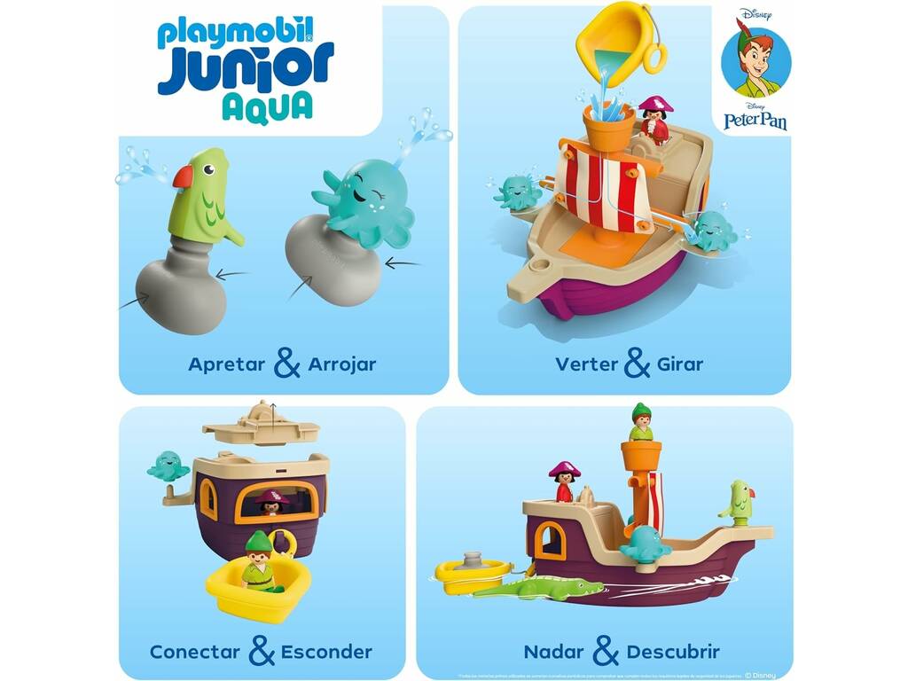 Playmobil Junior Disney El Barco Pirata de Peter Pan