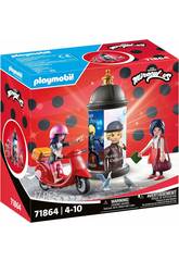 Playmobil Miraculous Ladybug Passeio em Scooter por Paris