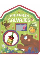 Livre avec hochet Animaux sauvages