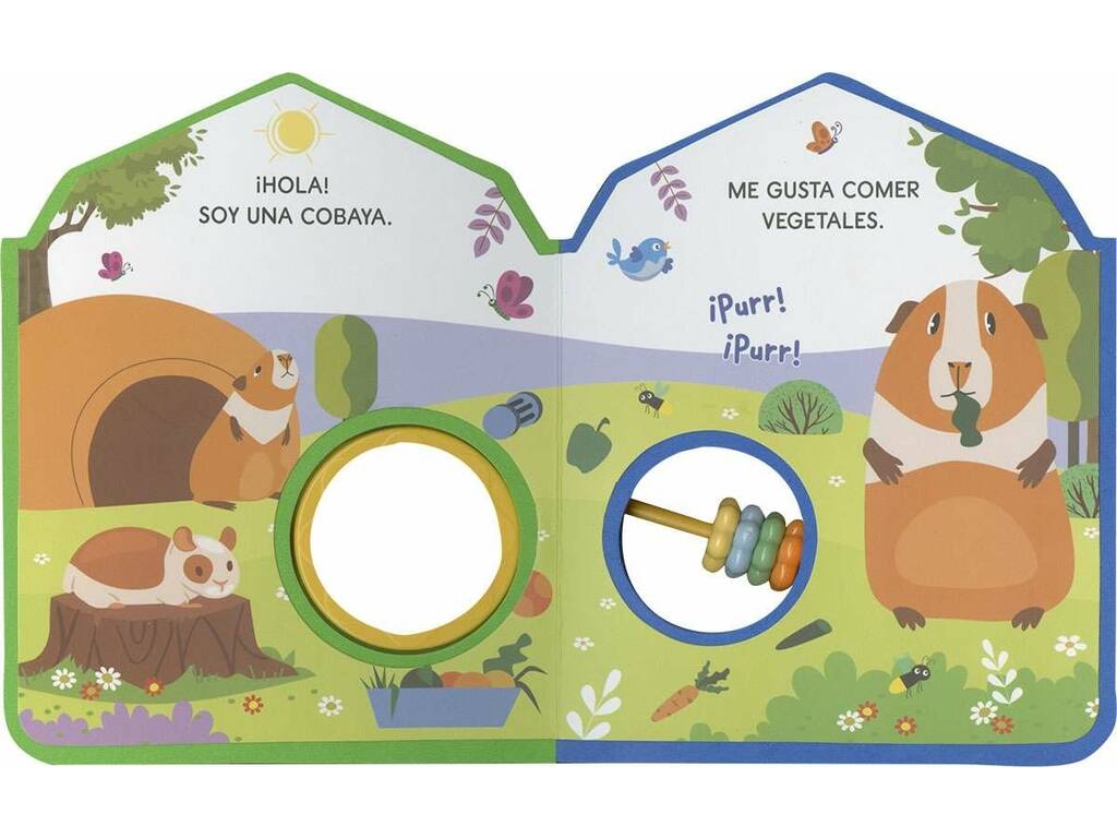 Livre avec hochet Amigos Animales