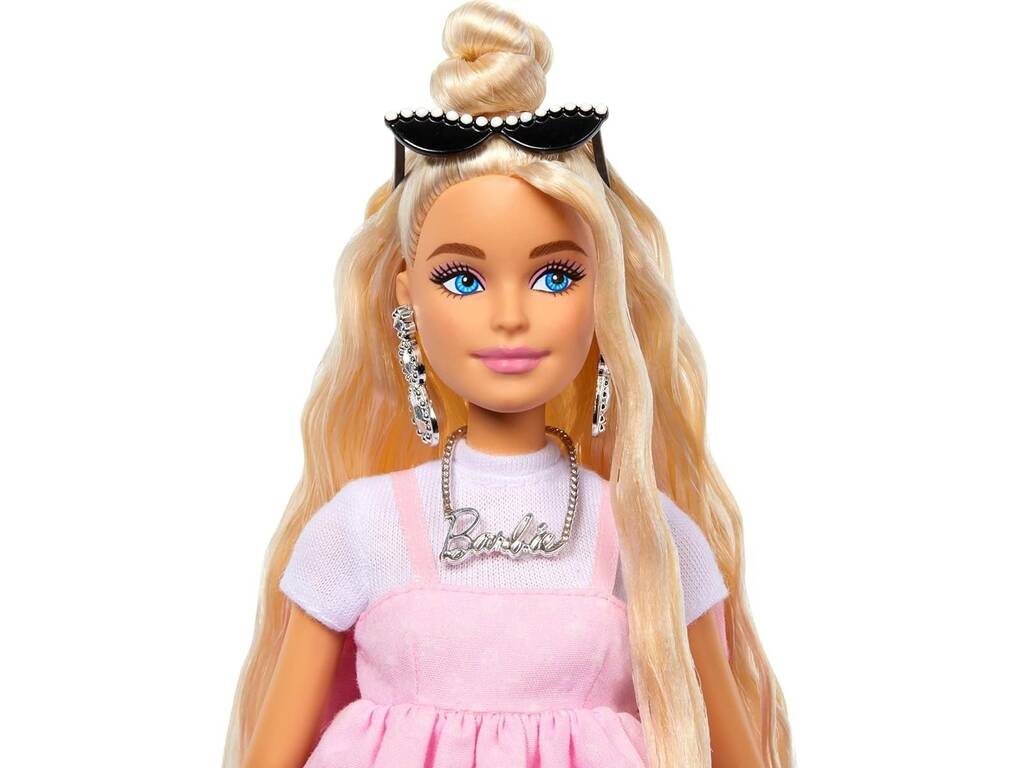 Poupée Barbie Deluxe Style avec robe à nœud rose