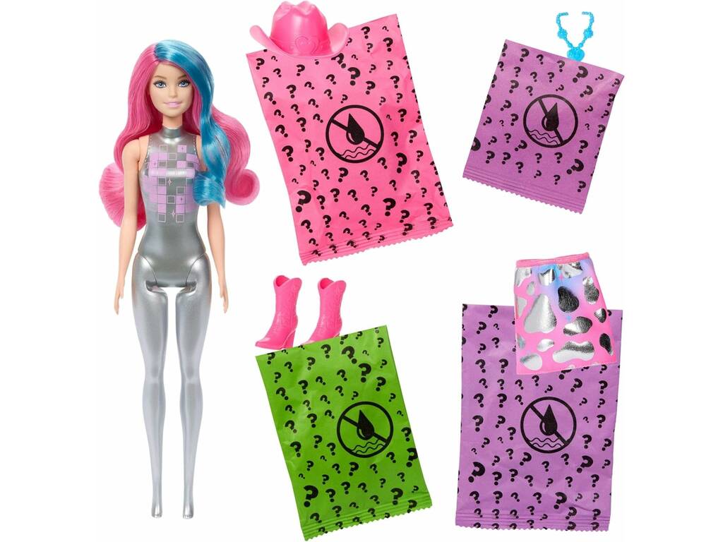 Poupée Barbie Color Reveal Disco Star Surprise avec accessoires