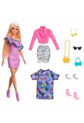 Barbie Muñeca avec 3 tenues de soirée et accessoires