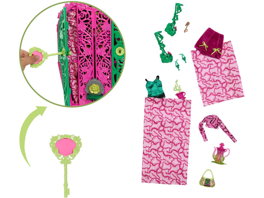 Monster High Skulltimate Secrets Garden Mysteries Muñeca Venus McFlytrap con Armario