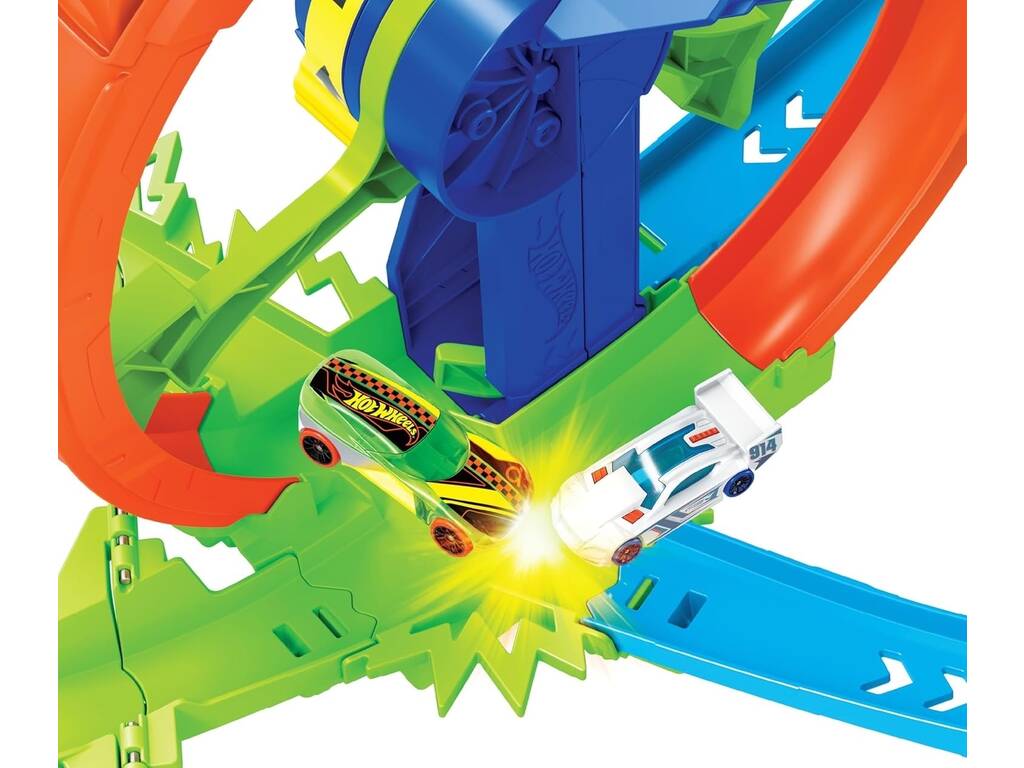 Hot Wheels Stunt Tracks Circuito Reto Turbina