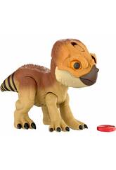 Jurassic World Rebirth Figura Aquilops Dolores Protetor Primordial de 23 cm com Sons