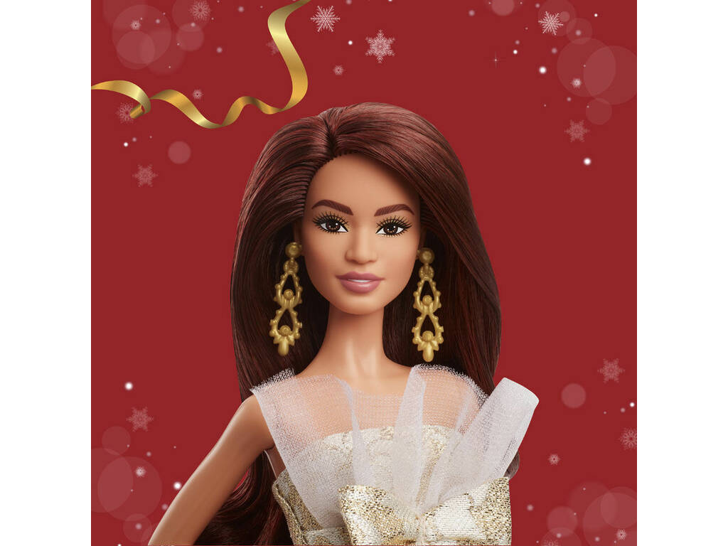 Barbie Signature Doll Brunette Holiday Doll Joyeux Noel 2025
