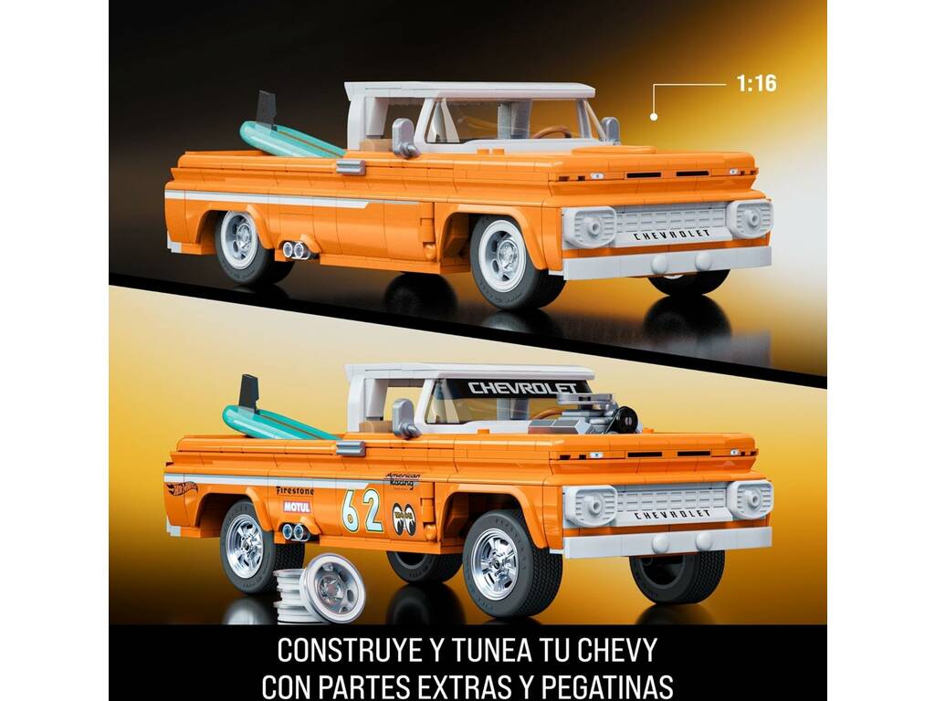 Hot Wheels Speed Series Custom 62 Chevy Pickup de 858 Piezas