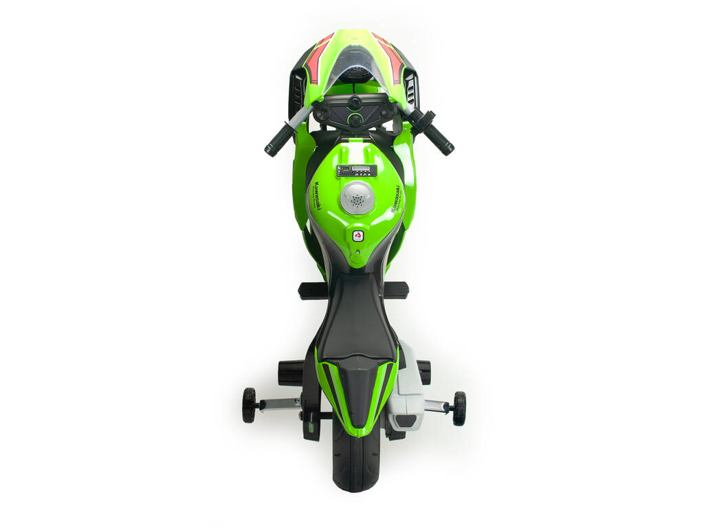 Moto à batterie Kawasaki Ninja ZX R10 vert 12V