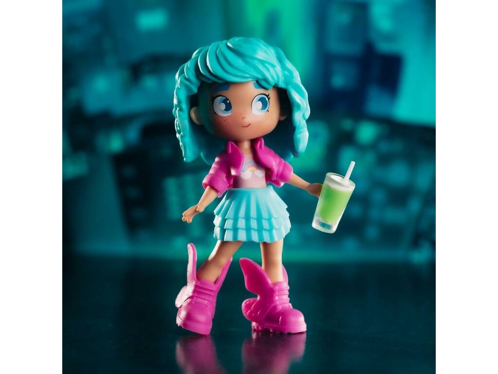 Pinypon Top Bubble Tea Foodie Girl Doll avec accessoires