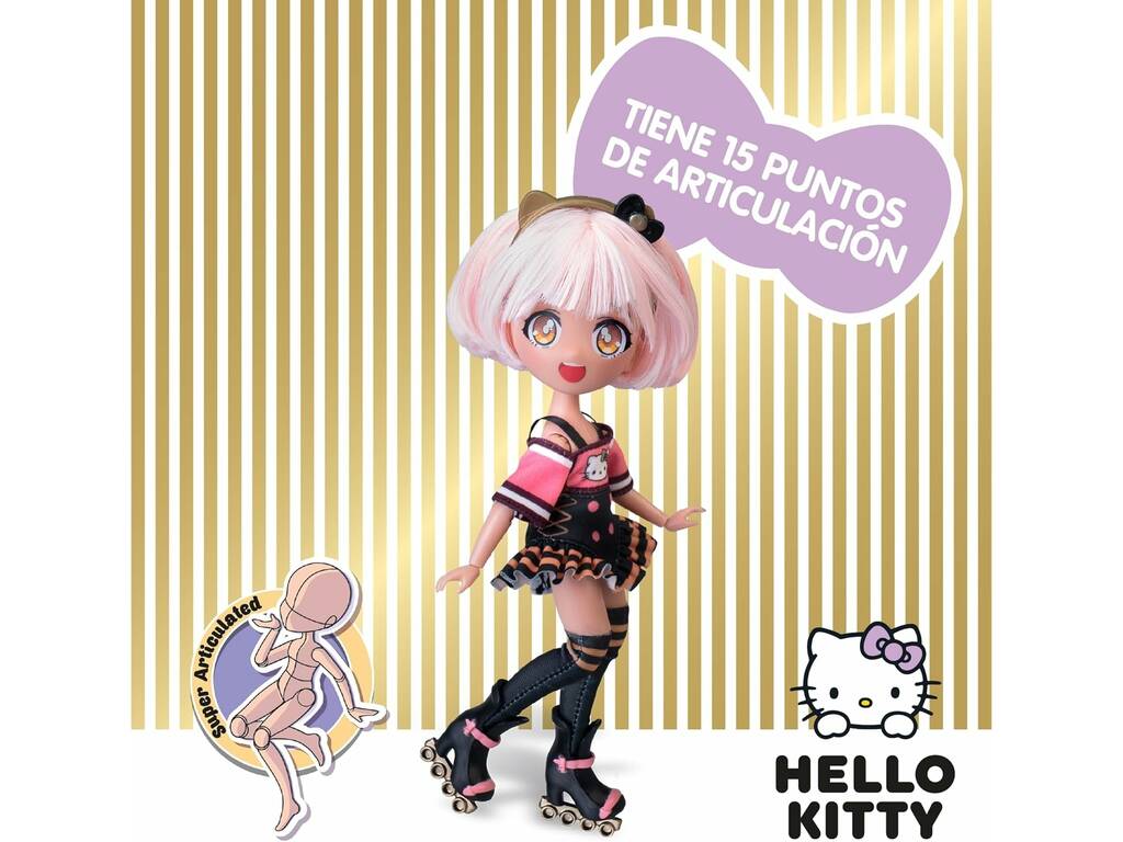 Hello Kitty Super Fans Boneca Diva Roller de 20 cm