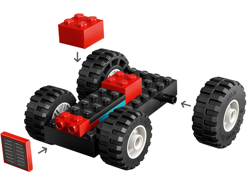 Lego City Tractor Rojo con Remolque y Oveja