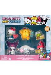 Hello Kitty And Friends Pack 6 Figuras Rainbow Vibes com Acessrios
