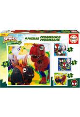 Puzzle progressif 12-16-20-25 Dino Spidey