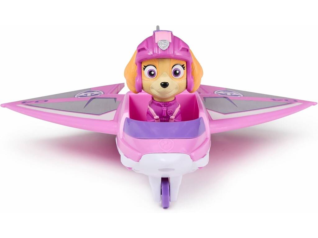 Patrulha Canina Air Rescue Figura Skye com Avião de Heróis e Pince