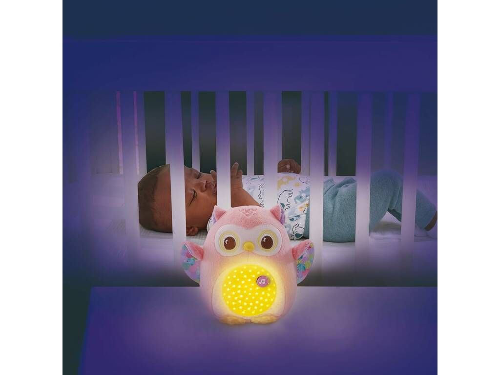 Vtech Baby Projecteur Peluche Chouette Étoiles Roses