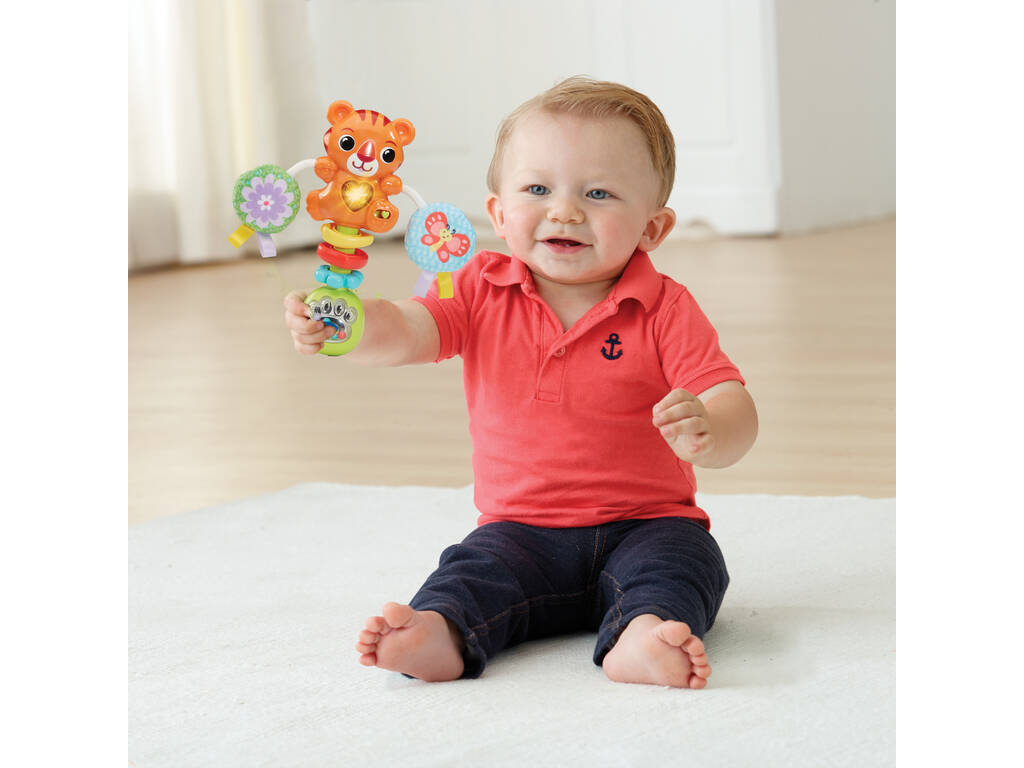 Hochet musical bébé tigre