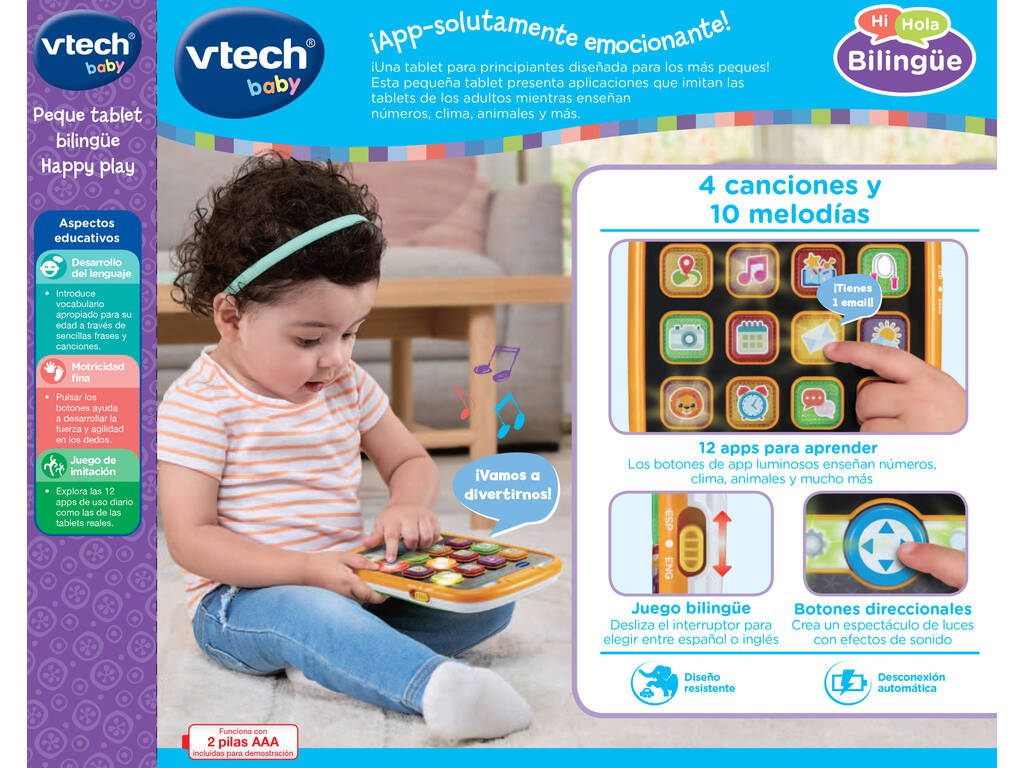 Vtech Baby Pequet Happy Play Tablette bilingue