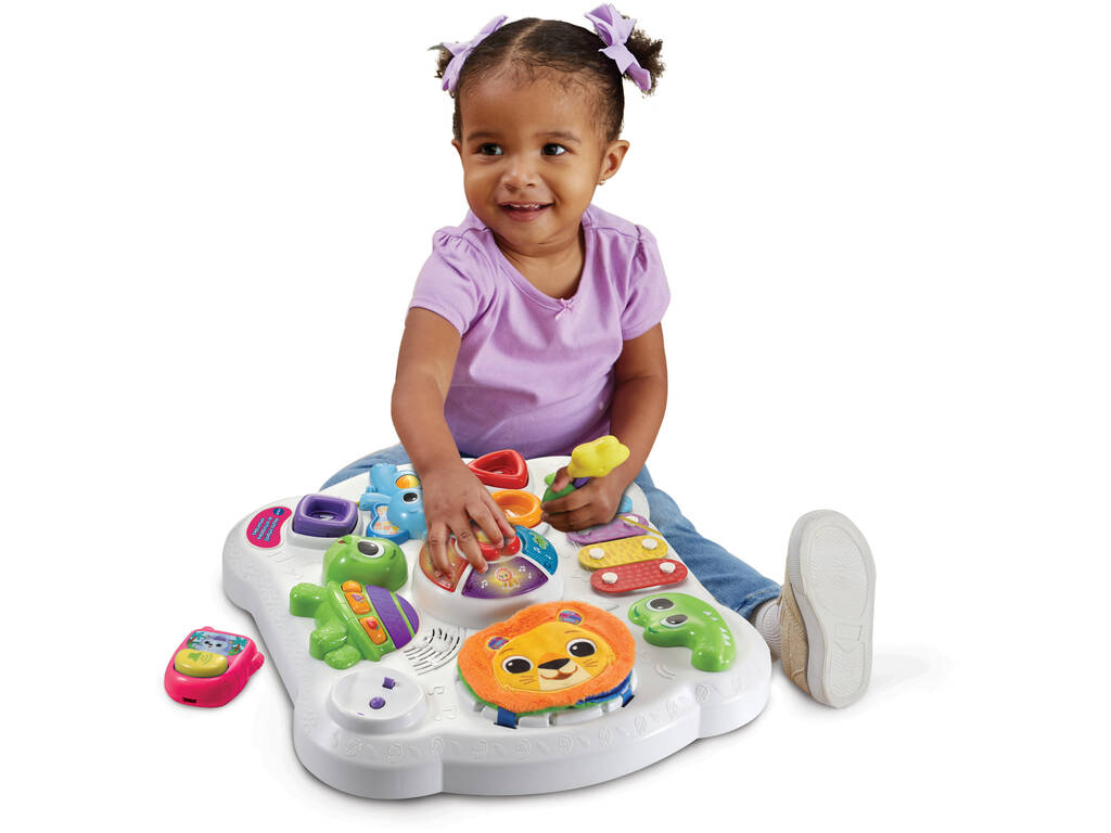 Table d'activités sensorielles pour enfants rose