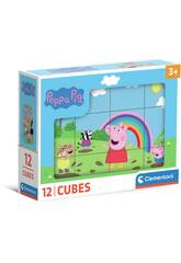 Puzzle 12 Cubos Peppa Pig