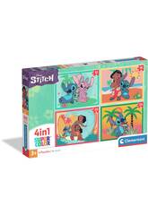 Puzzle Supercolor 4 en 1 Stitch