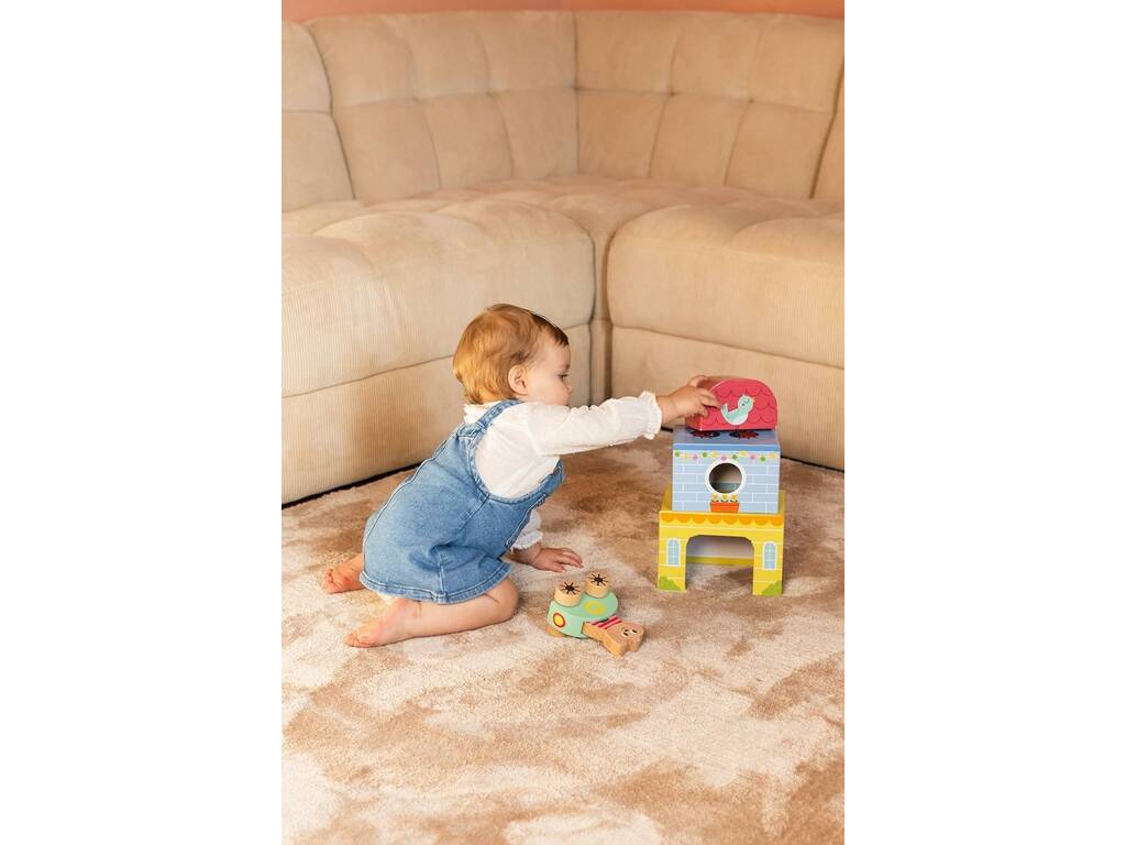 My First Toys con Coche y Sonajero de Madera
